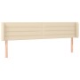 Cabecero con LED de tela crema 203x16x78/88 cm de , Cabeceros y pies de cama - Ref: Foro24-3123403, Precio: 87,12 €, Descuent...