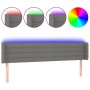 Cabecero con LED de tela gris oscuro 183x16x78/88 cm de , Cabeceros y pies de cama - Ref: Foro24-3123391, Precio: 73,29 €, De...