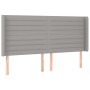Cabecero con LED de tela gris claro 203x16x118/128 cm de , Cabeceros y pies de cama - Ref: Foro24-3124210, Precio: 115,77 €, ...