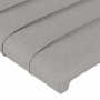 Cabecero con LED de tela gris claro 203x16x118/128 cm de , Cabeceros y pies de cama - Ref: Foro24-3124210, Precio: 115,77 €, ...