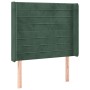 Cabecero con LED de terciopelo verde oscuro 103x16x118/128 cm de , Cabeceros y pies de cama - Ref: Foro24-3124233, Precio: 93...
