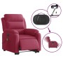 Sillón de masaje reclinable elevable terciopelo rojo tinto en Sillones | Comprar online en Foru.es