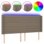 Taupegraues Stoffkopfteil mit LED 183x16x118/128 cm von , Kopf- und Fußteile - Ref: Foro24-3124206, Preis: 140,46 €, Rabatt: %