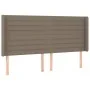 Headboard with LED in taupe gray fabric 183x16x118/128 cm by , Headboards and footboards - Ref: Foro24-3124206, Price: 140,46...