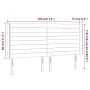 Taupegraues Stoffkopfteil mit LED 183x16x118/128 cm von , Kopf- und Fußteile - Ref: Foro24-3124206, Preis: 140,46 €, Rabatt: %