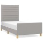 Estructura de cama con cabecero de tela gris claro 90x200 cm de , Camas y somieres - Ref: Foro24-3125106, Precio: 139,60 €, D...