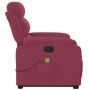 Sillón de masaje reclinable elevable terciopelo rojo tinto en Sillones | Comprar online en Foru.es
