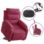 Sillón de masaje reclinable elevable terciopelo rojo tinto en Sillones | Comprar online en Foru.es