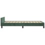 Estructura cama con cabecero terciopelo verde oscuro 100x200 cm de , Camas y somieres - Ref: Foro24-3125803, Precio: 149,21 €...