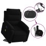 Sillón de masaje reclinable elevable terciopelo negro en Sillones | Comprar online en Foru.es