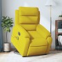 Sillón reclinable masaje eléctrico elevable terciopelo amarillo en Sillones | Comprar online en Foru.es