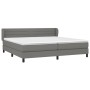 Cama box spring con colchón tela gris oscuro 200x200 cm de , Camas y somieres - Ref: Foro24-3126350, Precio: 587,46 €, Descue...
