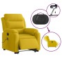 Sillón reclinable masaje eléctrico elevable terciopelo amarillo en Sillones | Comprar online en Foru.es