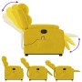 Sillón reclinable masaje eléctrico elevable terciopelo amarillo en Sillones | Comprar online en Foru.es