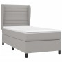 Cama box spring con colchón tela gris claro 90x200 cm de , Camas y somieres - Ref: Foro24-3128013, Precio: 361,67 €, Descuent...