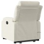 Sillón reclinable de masaje eléctrico elevable terciopelo crema en Sillones | Comprar online en Foru.es