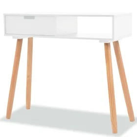 Solid white pine wood console table 80x30x72 cm by vidaXL, Side tables - Ref: Foro24-244737, Price: 85,69 €, Discount: %