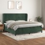 Cama box spring con colchón terciopelo verde oscuro 200x200 cm de , Camas y somieres - Ref: Foro24-3129294, Precio: 787,78 €,...