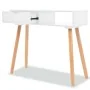 Solid white pine wood console table 80x30x72 cm by vidaXL, Side tables - Ref: Foro24-244737, Price: 85,69 €, Discount: %
