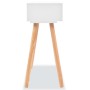 Mesa consola de madera maciza de pino blanca 80x30x72 cm de vidaXL, Mesas auxiliares - Ref: Foro24-244737, Precio: 87,27 €, D...