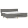 Cama box spring con colchón tela gris oscuro 200x200 cm de , Camas y somieres - Ref: Foro24-3130378, Precio: 576,09 €, Descue...