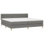 Cama box spring con colchón tela gris oscuro 200x200 cm de , Camas y somieres - Ref: Foro24-3130378, Precio: 576,09 €, Descue...