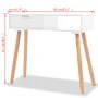 Solid white pine wood console table 80x30x72 cm by vidaXL, Side tables - Ref: Foro24-244737, Price: 85,69 €, Discount: %