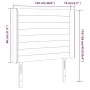 Headboard with LED in taupe gray fabric 103x16x118/128 cm by , Headboards and footboards - Ref: Foro24-3124182, Price: 79,16 ...