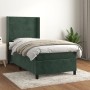 Cama box spring con colchón terciopelo verde oscuro 90x200 cm de , Camas y somieres - Ref: Foro24-3132720, Precio: 364,90 €, ...