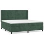 Cama box spring con colchón terciopelo verde oscuro 200x200 cm de , Camas y somieres - Ref: Foro24-3132762, Precio: 720,36 €,...