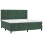 Cama box spring con colchón terciopelo verde oscuro 200x200 cm de , Camas y somieres - Ref: Foro24-3132762, Precio: 720,36 €,...
