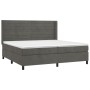 Cama box spring con colchón terciopelo gris oscuro 200x200 cm de , Camas y somieres - Ref: Foro24-3132760, Precio: 602,69 €, ...