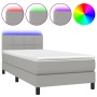Cama box spring colchón y luces LED tela gris claro 90x200 cm de , Camas y somieres - Ref: Foro24-3133125, Precio: 302,42 €, ...