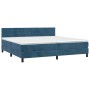 Cama box spring colchón y LED terciopelo azul oscuro 200x200 cm de , Camas y somieres - Ref: Foro24-3134487, Precio: 567,68 €...
