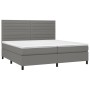 Cama box spring colchón y luces LED tela gris claro 200x200 cm de , Camas y somieres - Ref: Foro24-3134982, Precio: 657,18 €,...