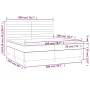 Cama box spring colchón y luces LED tela gris claro 200x200 cm de , Camas y somieres - Ref: Foro24-3134982, Precio: 657,18 €,...