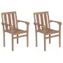 Sillas apilables de jardín 2 unidades madera maciza de teca de vidaXL, Sillas de jardín - Ref: Foro24-43041, Precio: 246,65 €...