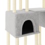 Rascador para gatos con postes de sisal gris claro 199 cm en Mobiliario para gatos | Comprar online en Foru.es
