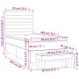 Cama box spring con colchón tela azul 90x200 cm de , Camas y somieres - Ref: Foro24-3137211, Precio: 374,25 €, Descuento: %