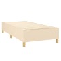 Cama box spring con colchón tela color crema 100x200 cm de , Camas y somieres - Ref: Foro24-3137218, Precio: 379,96 €, Descue...