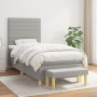 Cama box spring con colchón tela gris claro 90x190 cm de , Camas y somieres - Ref: Foro24-3137197, Precio: 333,81 €, Descuent...