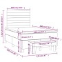 Cama box spring con colchón tela color crema 120x200 cm de , Camas y somieres - Ref: Foro24-3137226, Precio: 469,30 €, Descue...
