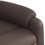 Sillón reclinable eléctrico de cuero sintético marrón en Sillones | Comprar online en Foru.es