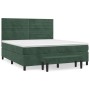 Cama box spring con colchón terciopelo verde oscuro 180x200 cm de , Camas y somieres - Ref: Foro24-3137920, Precio: 700,78 €,...