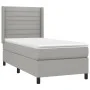 Box spring bed mattress and LED lights light gray fabric 90x190 cm by , Beds and slatted bases - Ref: Foro24-3138357, Price: ...