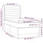 Box spring bed mattress and LED lights light gray fabric 90x190 cm by , Beds and slatted bases - Ref: Foro24-3138357, Price: ...
