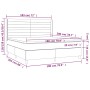 Cama box spring colchón y luces LED tela gris claro 180x200 cm de , Camas y somieres - Ref: Foro24-3138413, Precio: 619,06 €,...