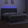 Cama box spring colchón y luces LED tela gris claro 200x200 cm de , Camas y somieres - Ref: Foro24-3138982, Precio: 645,98 €,...
