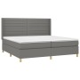 Cama box spring colchón y luces LED tela gris claro 200x200 cm de , Camas y somieres - Ref: Foro24-3138982, Precio: 645,98 €,...