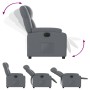 Sillón reclinable eléctrico de cuero sintético gris en Sillones | Comprar online en Foru.es